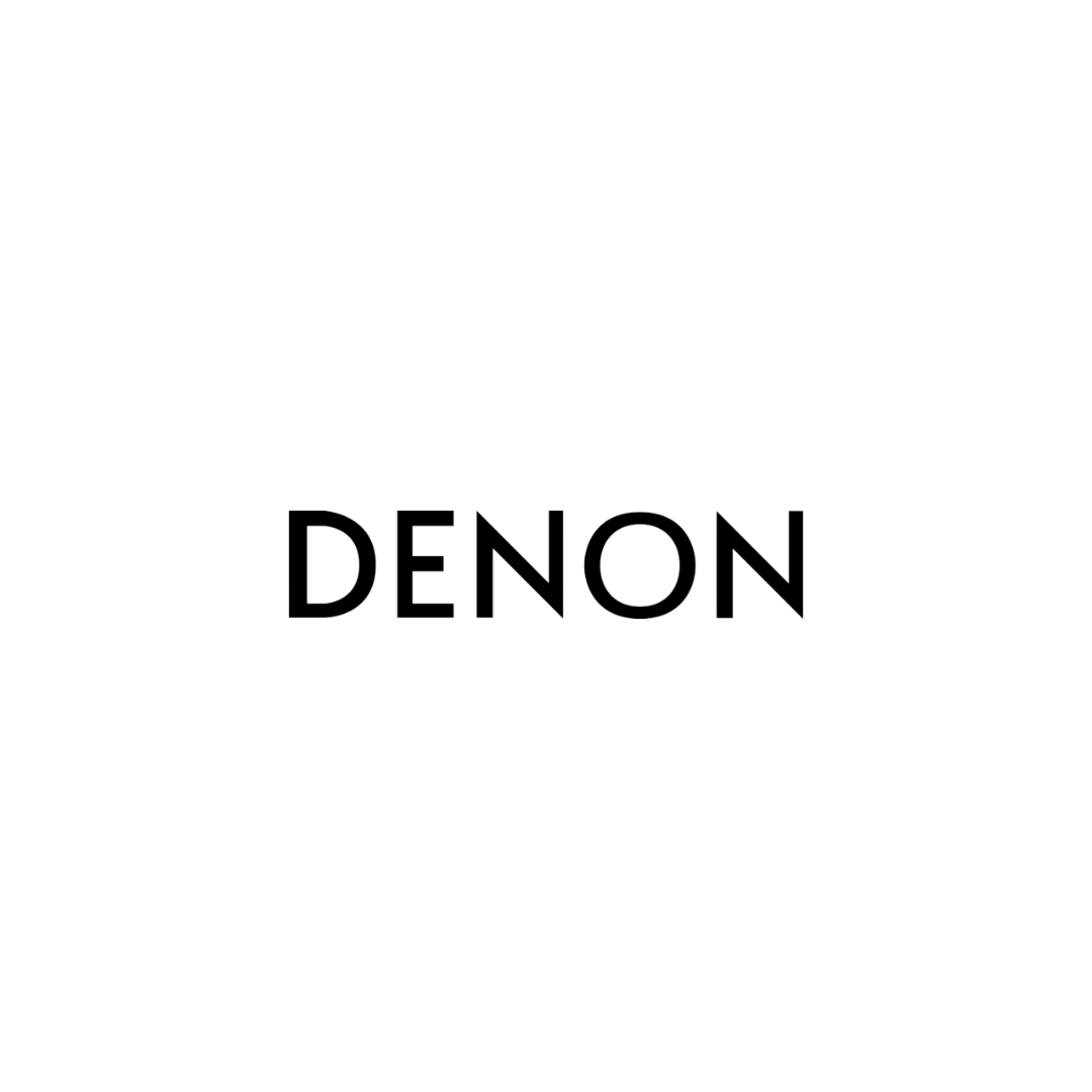 Denon logo, premium audio brand sold by Total Entertainment Solutions