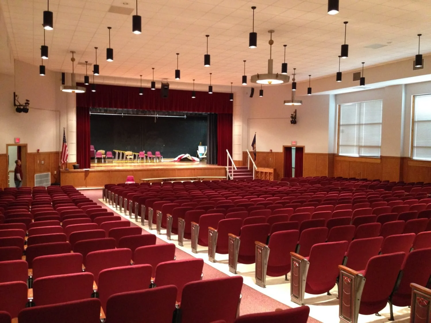 Auditorium sound system installation