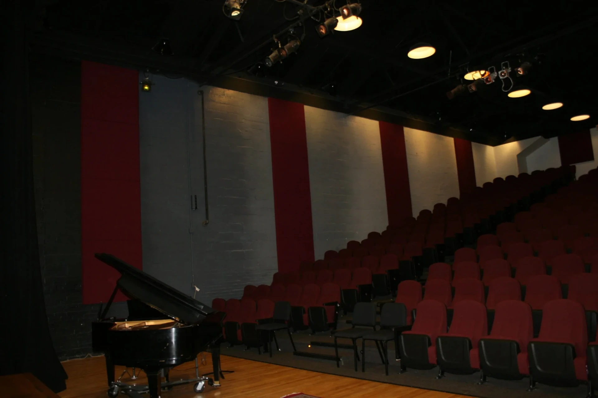 Performance venue with acoustic treatment
