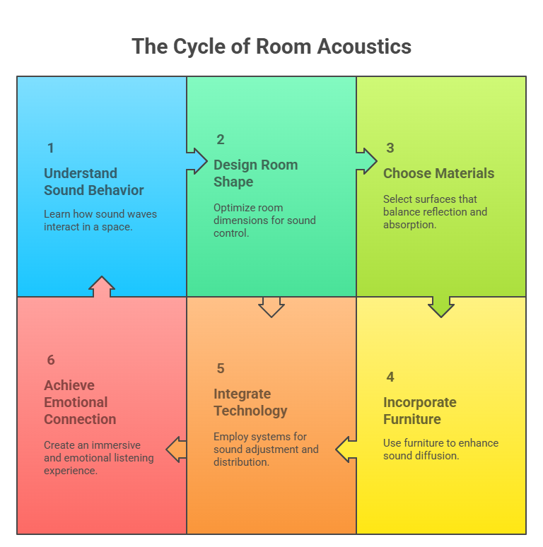 The Cycle of Room Acoustics visual guide